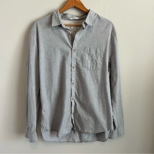 Lucky Brand | Classic Fit Grey Plaid Button Up Shirt XL